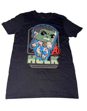 Funko Pop Avengers Hulk Shirt Black Short Sleeve Womens NWOT Extra Small XS